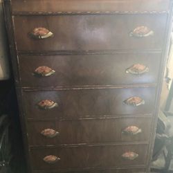 Antique dresser and vanity with mirror