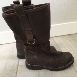 Timberland Brown Leather Boots Size 11 Girls