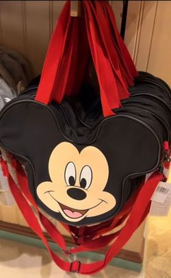 2026 Disney Parks Mickey Mouse Character Mini Tote Bag W/ Crossbody Strap NWT