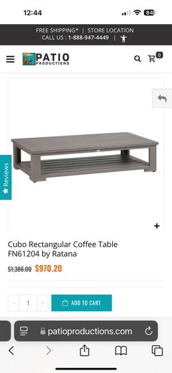 Outdoor Coffee Table- High End