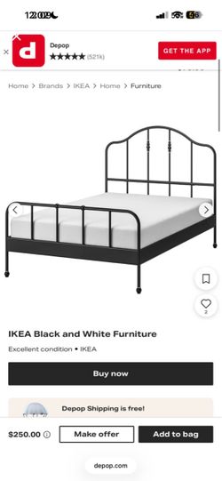 IKEA Queen Bed Frame + Mattress
