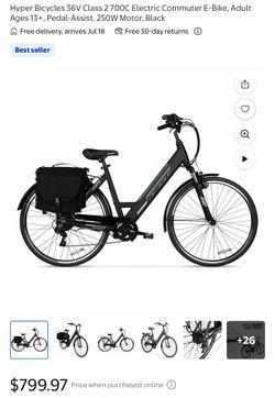 NEW Hyper 36V Electric Commuter E-Bike (700C) - Factory Sealed (currently $799 at walmart)