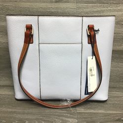 Brand New Dooney And Bourke Small Lexington Shopper Tote Shoulder Bag Glacial Blue