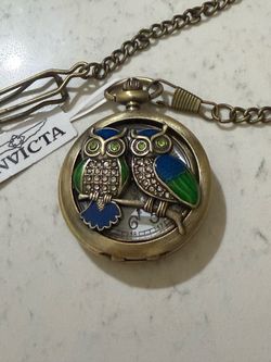 Invicta Owl Pocket Watch