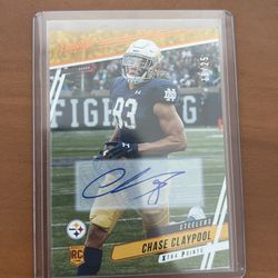 2020 Chase Claypool Autograph RC Rookie /25 Red Refractor!