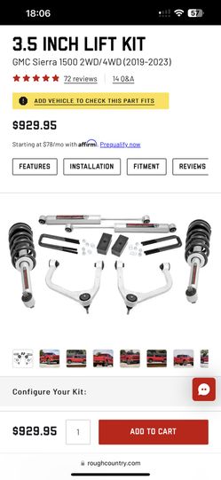 GMC / Chevrolet 2019-2022 3.5 Lift Kit