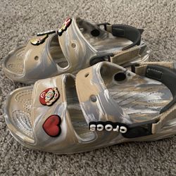 Crocs W/ Mario Charms 