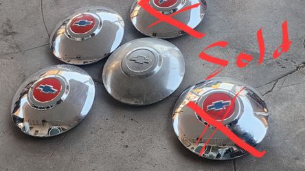 Chevrolet hubcaps dog dish