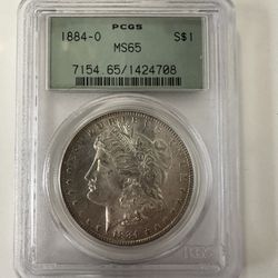 1884-O Morgan Silver Dollar PCGS 65