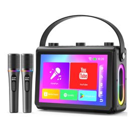 Karaoke Machine with Lyrics Display, Built-in 10.1 inch HD Screen