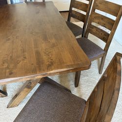 Kitchen table, 4 chairs, 1 stool/bench