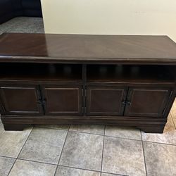 Dark Walnut Solid Wood TV Stand