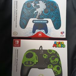 Never opened NINTENDO SWITCH glow in the dark controllers! 