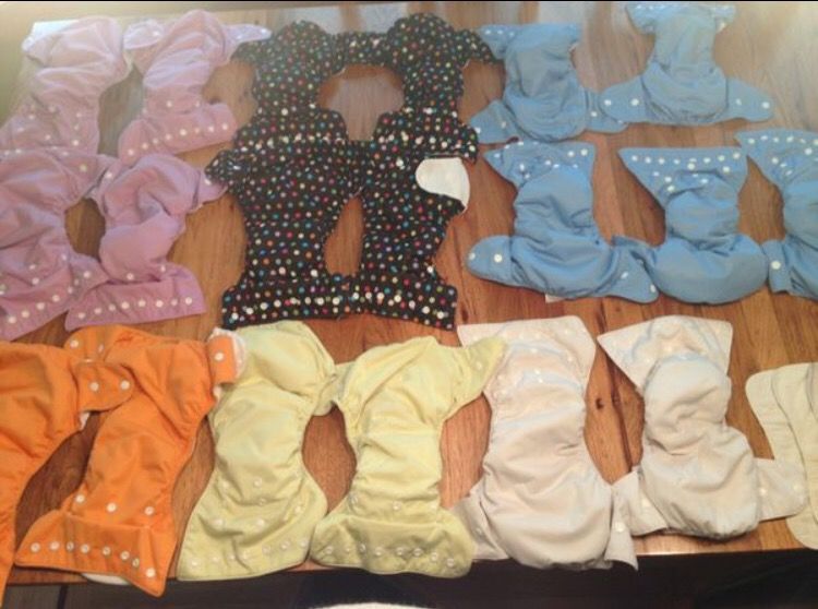 19 Thirsties All-in-One AIO Cloth Diapers Size Two Snaps