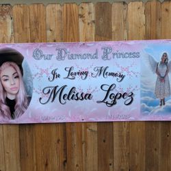 Funeral In Memory of Custom Made Banners