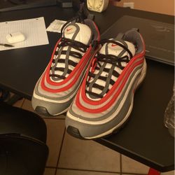 Size 7 Air Max 97 Red White And Grey