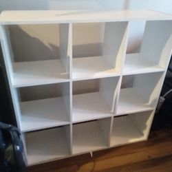 3 x 3 White Cube Shelf