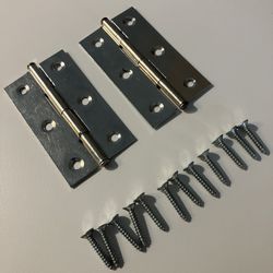 METAL HINGES W/ SCREWS