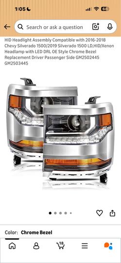Chevy Silverado headlights