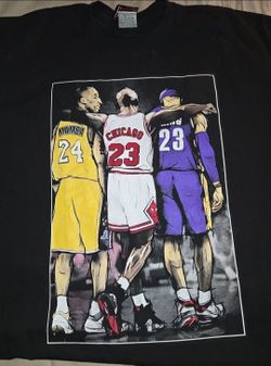 Kobe Bryant Michael Jordan Lebron James tshirt brand new size 3X $15