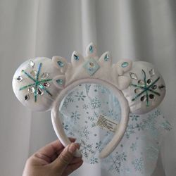 Disney Frozen Elsa Minnie ears headband with veil