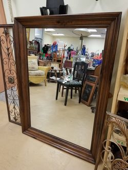 awesome vintage 36 by 50 framed mirror