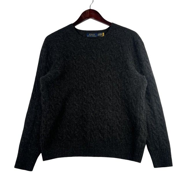 POLO RALPH LAUREN Washable Cashmere Crewneck Sweater Polo Granite sz XL