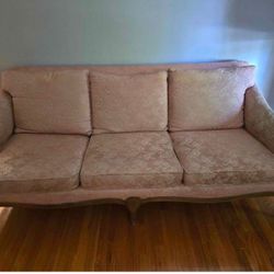 Pink Antique Couch Reconditioned And Clean.
