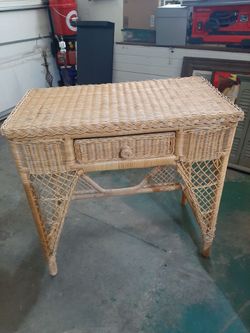Wicker desk