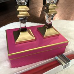 Cute Crystal Candles Holder With Candles 