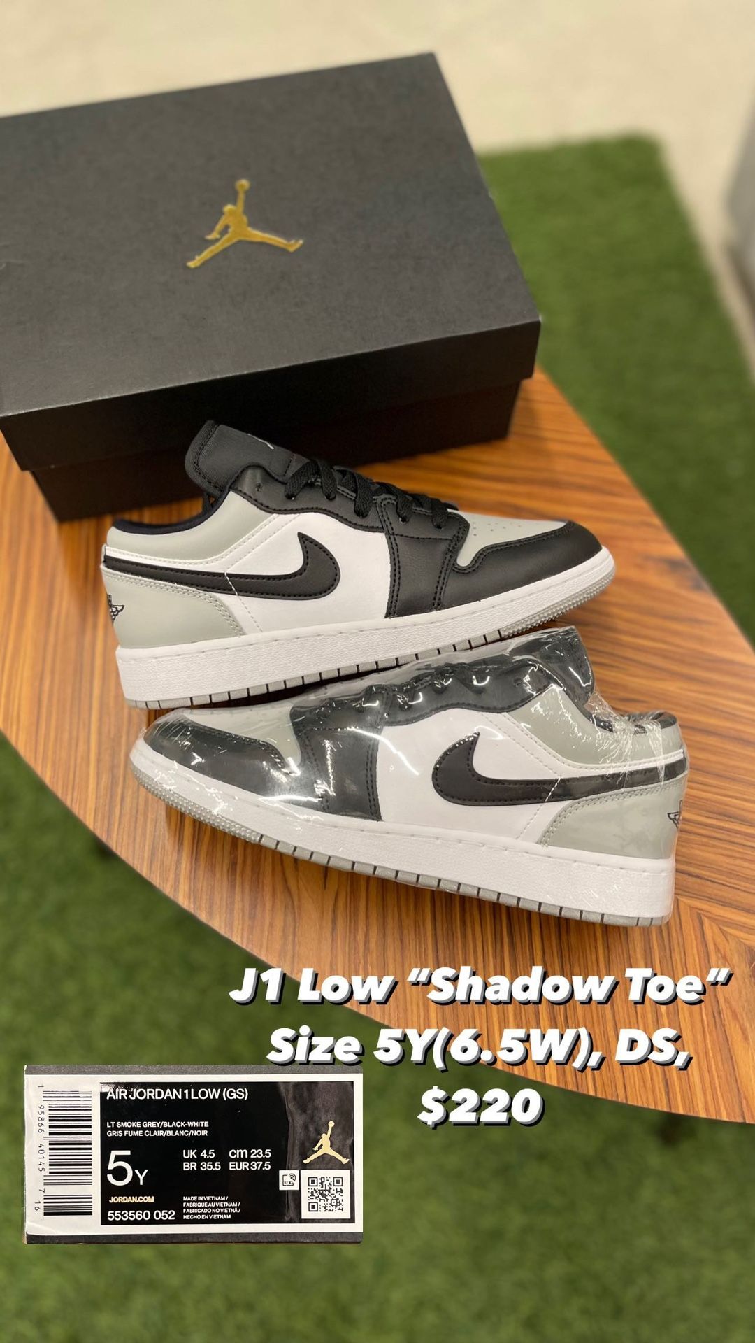 Jordan 1 Low “Shadow Toe” 5Y DS