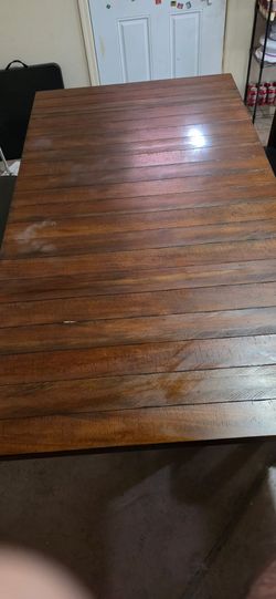 All wood table