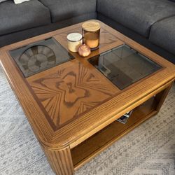 Solid Wood Coffee Table & Two End Tables