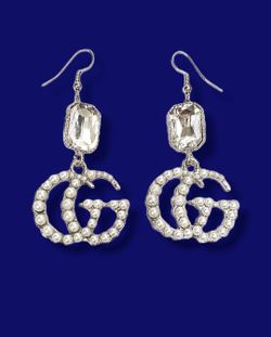 GG Designer Duper Pearl And Stone Earrings 