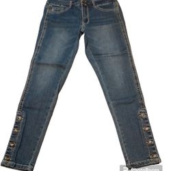 Seven7 Jeans Ankle Leg With Ankle Buttons Skinny Fit Juniors Size 11