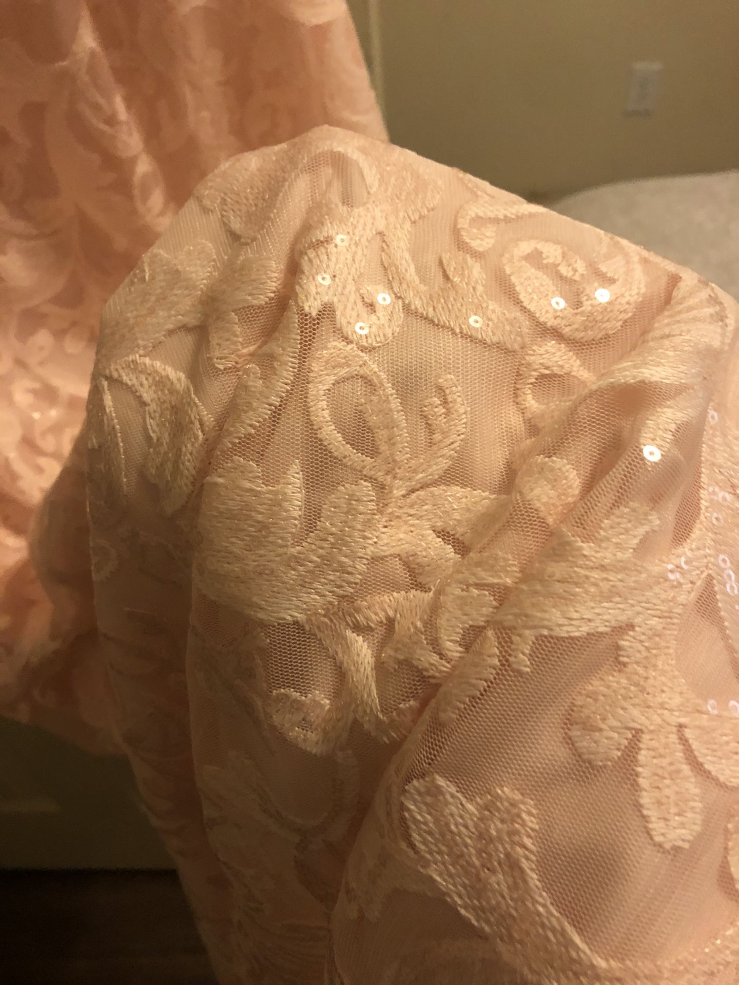 Pink floor length dress- David’s bridal new with tags