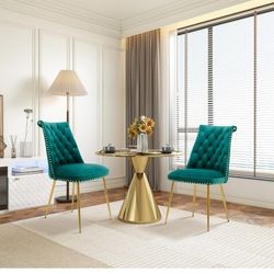 Clihome Velvet Dining Chairs Set of 2