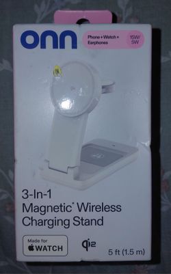 ONN 3-in-1 Qi2 Certified Wireless Charging Stand