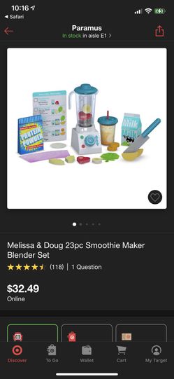 Melissa and Doug Smoothie Maker Blender Set for Sale in Ramsey, NJ - OfferUp