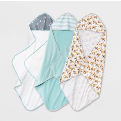 NWT 3 pack infant hooded towels 