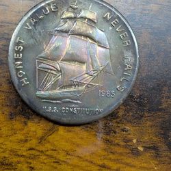 1985 1 Troy Oz Silver Liberty Mint Toner