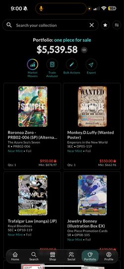 One piece card collection
