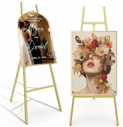 Gold display easel