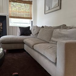 West Elm Harmony 2-Piece Chaise Sectional Couch Sofa MSRP $3,898