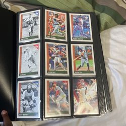 Binder Full Of Baseball Cards