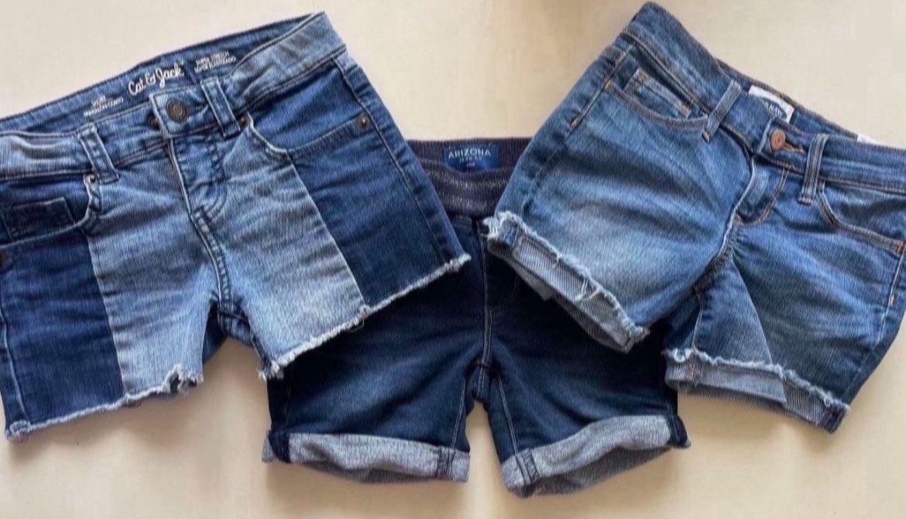 Girls Jeans Shorts, 6Y $30 for all 6