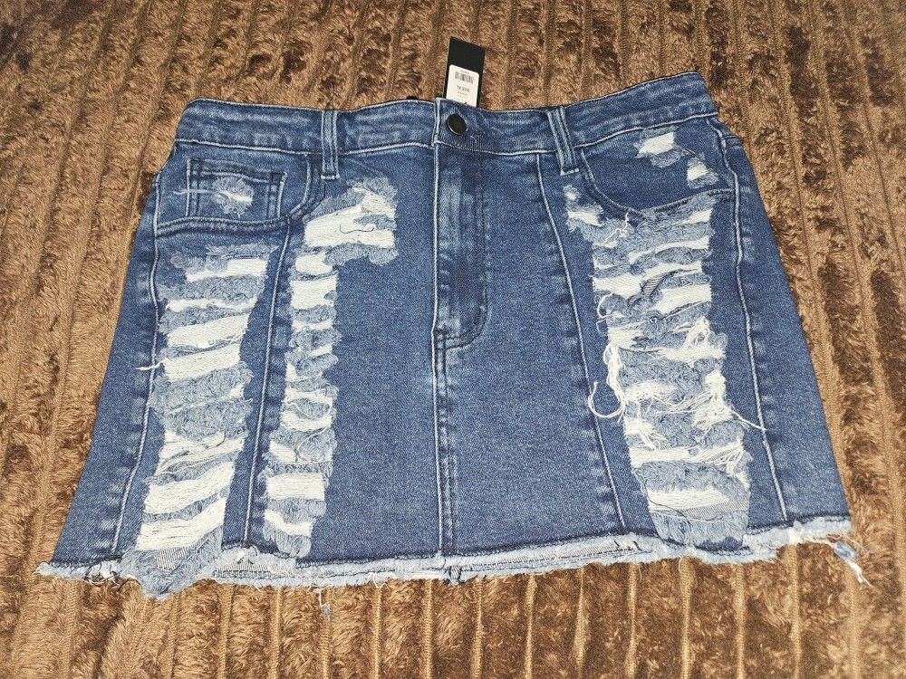 Denim Skirt -XL