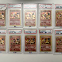 2016 Pokemon XY Charizard Holo Evolutions PSA Graded Set 1-10