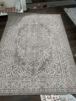 Light gray 5x7 area rug