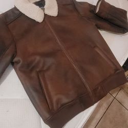 Rainforest Leather Fur Jacket New With Tag